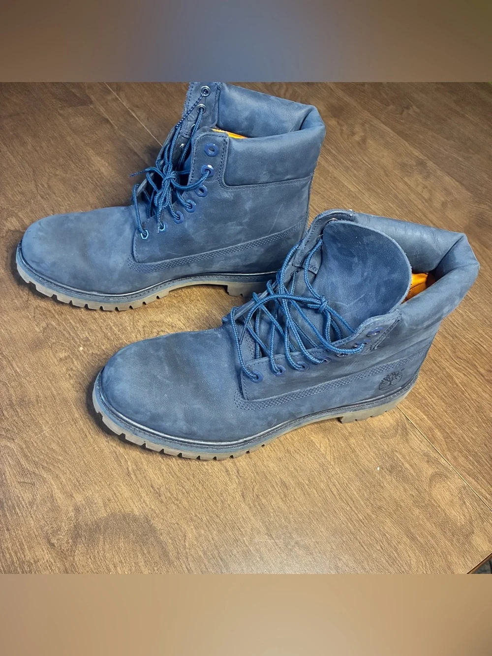 Timberland Boots Men’s Size 10.5 Navy Blue 6 Inch Lace Up Classic Adult 400 Gram